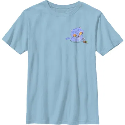 Kpop Demon Hunters Kids' Boy's  Mischievous Derpy Pocket  Graphic T-shirt In Blue