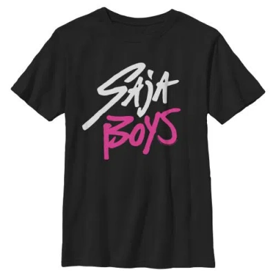 Kpop Demon Hunters Kids' Boy's  Saja Boys Logo  Graphic T-shirt In Black