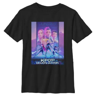 Kpop Demon Hunters Kids' Boy's  Trio Poster  Graphic T-shirt In Black