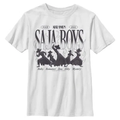 Kpop Demon Hunters Kids' Boy's  Your Saja Boys Idols Graphic T-shirt In White