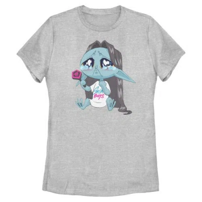 Kpop Demon Hunters Chibi Crying Fan  Graphic T-shirt In Gray