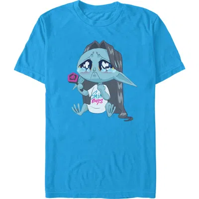 Kpop Demon Hunters Chibi Crying Fan  Graphic T-shirt In Blue