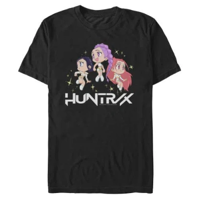 Kpop Demon Hunters Chibi Trio Huntrix  Graphic T-shirt In Black