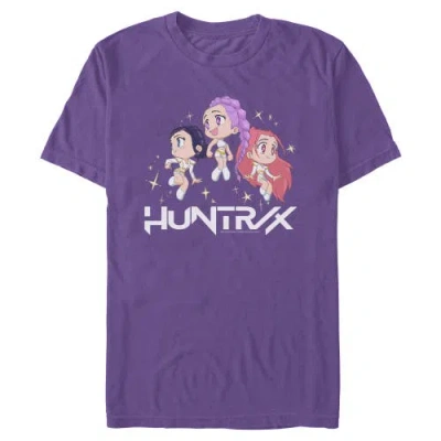 Kpop Demon Hunters Chibi Trio Huntrix  Graphic T-shirt In Purple