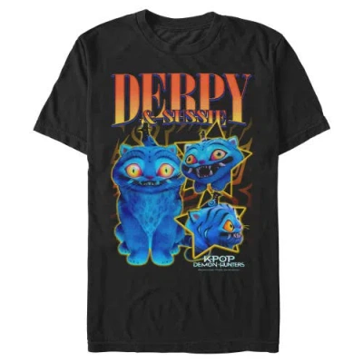 Kpop Demon Hunters Derpy And Sussie Friends  Graphic T-shirt In Black
