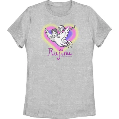 Kpop Demon Hunters Fan Art Rujinu  Graphic T-shirt In Gray