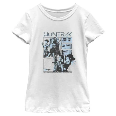 Kpop Demon Hunters Kids' Girl's  A Battle For The Fans  Graphic T-shirt In White