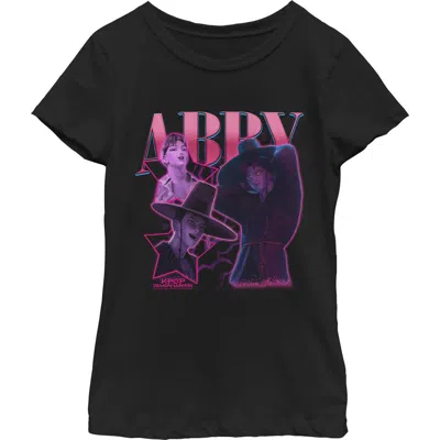 Kpop Demon Hunters Kids' Girl's  Abby Saja Collage  Graphic T-shirt In Black