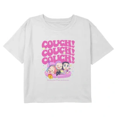 Kpop Demon Hunters Kids' Girl's  Cute Friendship Idols Couch Time  Graphic T-shirt In White