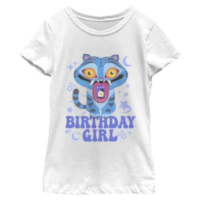 Kpop Demon Hunters Kids' Girl's  Derpy Birthday Girl Save The Day Graphic T-shirt In White
