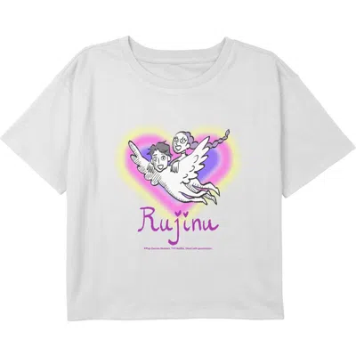 Kpop Demon Hunters Kids' Girl's  Fan Art Ship Rujinu  Graphic T-shirt In White