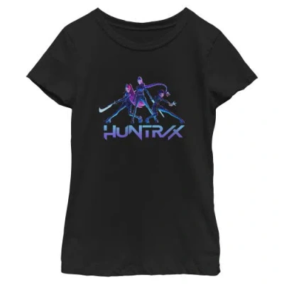 Kpop Demon Hunters Kids' Girl's  Huntrix Girls  Graphic T-shirt In Black