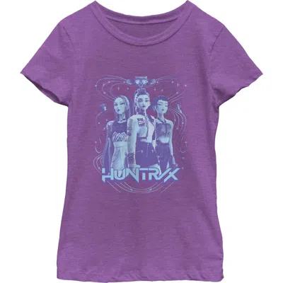 Kpop Demon Hunters Kids' Girl's  Huntrix Honmoon  Graphic T-shirt In Purple