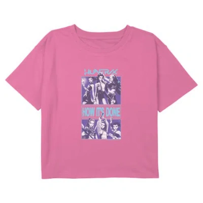 Kpop Demon Hunters Kids' Girl's  Huntrix How It's Done Superstars  Graphic T-shirt In Pink