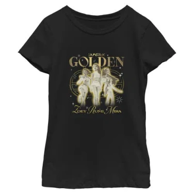 Kpop Demon Hunters Kids' Girl's  Huntrix The Golden Girls  Graphic T-shirt In Black
