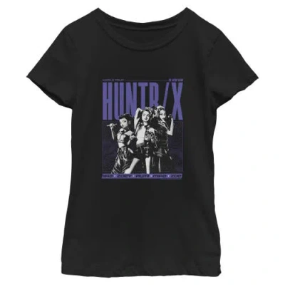 Kpop Demon Hunters Kids' Girl's  Huntrix World Tour  Graphic T-shirt In Black