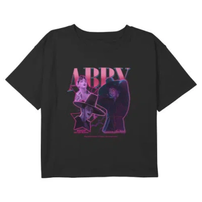 Kpop Demon Hunters Kids' Girl's  Idol Abby Collage  Graphic T-shirt In Black