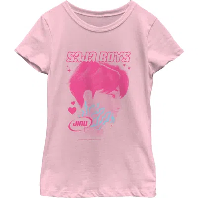 Kpop Demon Hunters Kids' Girl's  Jinu Saja Profile  Graphic T-shirt In Pink