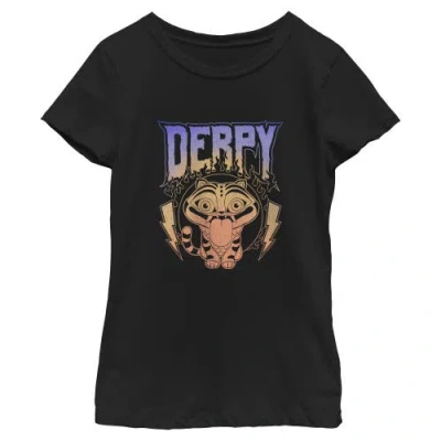 Kpop Demon Hunters Kids' Girl's  Mythic Lightning Derpy  Graphic T-shirt In Black