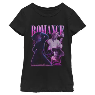 Kpop Demon Hunters Kids' Girl's  Romance Saja Collage  Graphic T-shirt In Black