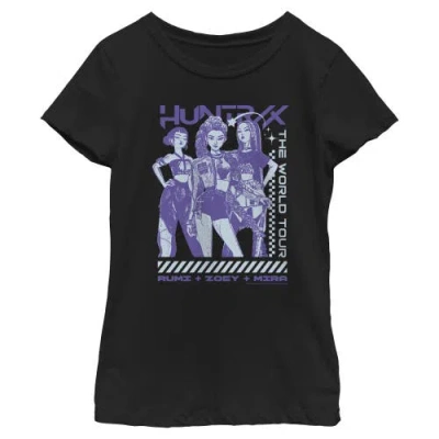 Kpop Demon Hunters Kids' Girl's  Rumi Zoey Mira Tour  Graphic T-shirt In Black