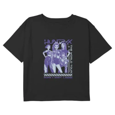 Kpop Demon Hunters Kids' Girl's  Rumi Zoey Mira World Tour  Graphic T-shirt In Black