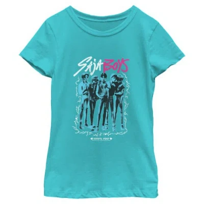 Kpop Demon Hunters Kids' Girl's  Saja Boys Portrait  Graphic T-shirt In White