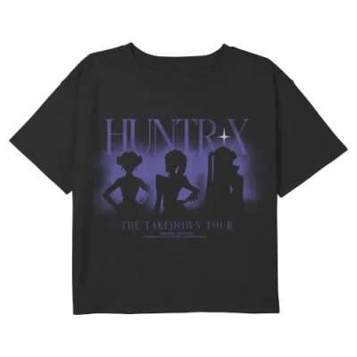 Kpop Demon Hunters Kids' Girl's  The Takedown Tour Superstars Silhouette  Graphic T-shirt In Black
