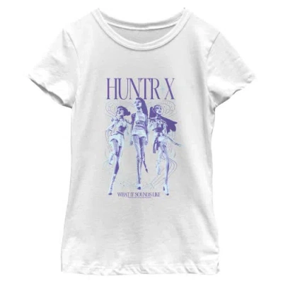 Kpop Demon Hunters Kids' Girl's  What It Sound Like  Graphic T-shirt In White