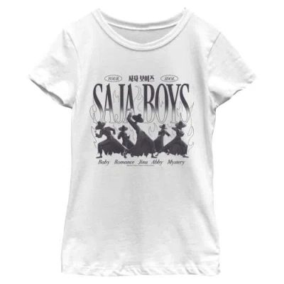 Kpop Demon Hunters Kids' Girl's  Your Saja Boys Idols  Graphic T-shirt In White