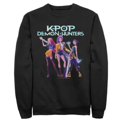Kpop Demon Hunters Girls Group Shot  Sweatshirt In Black