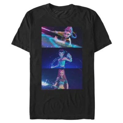 Kpop Demon Hunters Group Shot Trio  Graphic T-shirt In Black