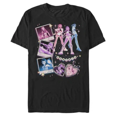 Kpop Demon Hunters Huntrix Cute Instant Film Portrait  Graphic T-shirt In Black