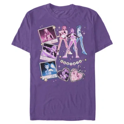 Kpop Demon Hunters Huntrix Cute Instant Film Portrait  Graphic T-shirt In Purple