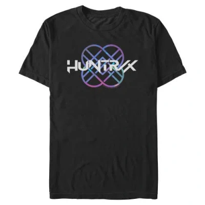 Kpop Demon Hunters Huntrix Holographic Logo  Graphic T-shirt In Black