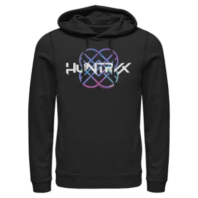 Kpop Demon Hunters Huntrix Holographic Logo  Pull Over Hoodie In Black