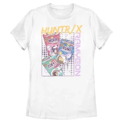 Kpop Demon Hunters Huntrix Instant Ramyeon  Graphic T-shirt In White