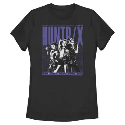 Kpop Demon Hunters Huntrix World Tour  Graphic T-shirt In Black