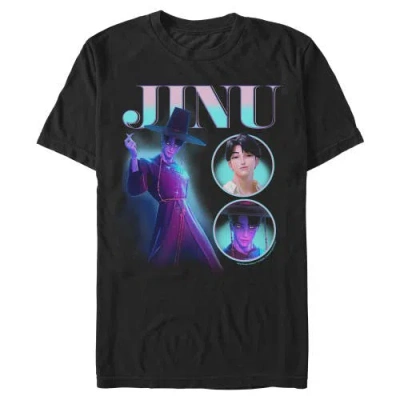 Kpop Demon Hunters Jinu Saja Boy Collage  Graphic T-shirt In Black