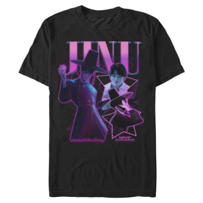 Kpop Demon Hunters Jinu Saja Collage  Graphic T-shirt In Black