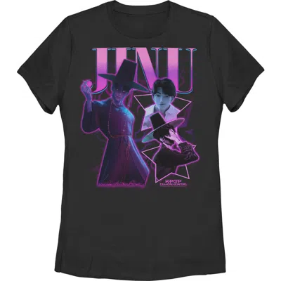 Kpop Demon Hunters Jinu Saja Collage  Graphic T-shirt In Black