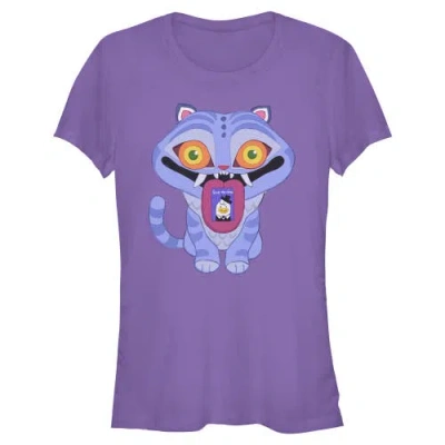 Kpop Demon Hunters Kids' Junior's  Derpy Save The Date  Graphic T-shirt In Purple