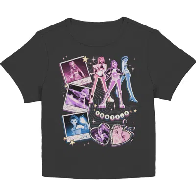 Kpop Demon Hunters Junior's  Huntrix Cute Instant Film Graphic T-shirt In Black