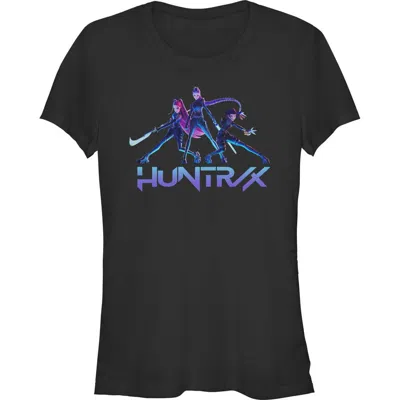 Kpop Demon Hunters Kids' Junior's  Huntrix Girls  Graphic T-shirt In Black