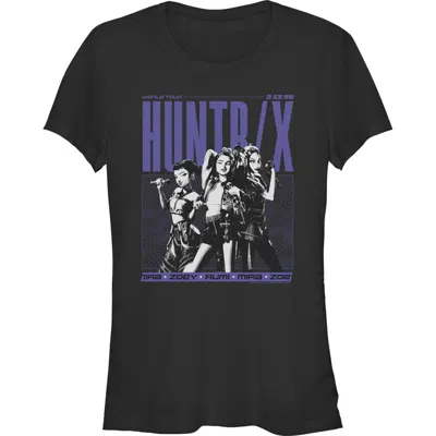 Kpop Demon Hunters Kids' Junior's  Huntrix World Tour  Graphic T-shirt In Black