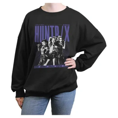 Kpop Demon Hunters Junior's  Huntrix World Tour Idols Sweatshirt In Black