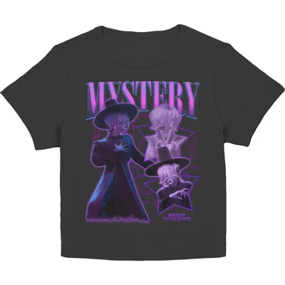 Kpop Demon Hunters Junior's  Mystery Saja Collage Superstar Graphic T-shirt In Black