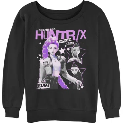 Kpop Demon Hunters Junior's  Pop Star Huntrix Rumi Sweatshirt In Black