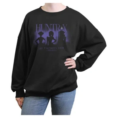 Kpop Demon Hunters Junior's  The Takedown Tour Silhouette Logo Sweatshirt In Black