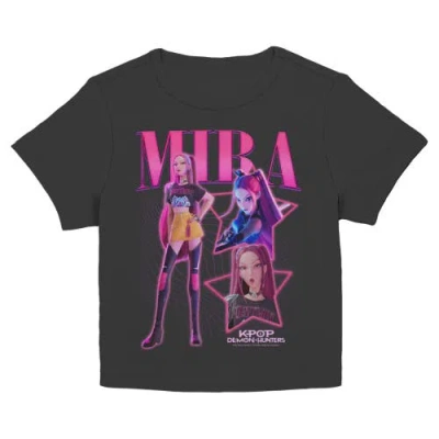 Kpop Demon Hunters Junior's  Your Idol Mira Graphic T-shirt In Black